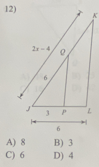 A) 8 B) 3
C) 6 D) 4