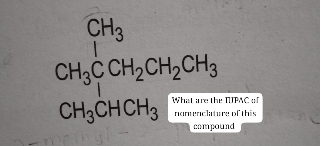 beginarrayr CH_3 CH_3CCH_2CH_2endarray
IUPAC of
CH_3CHCH_3 nomenclature of this 
compound