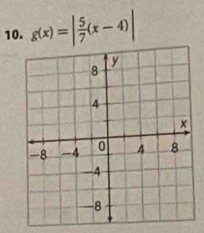 g(x)=| 5/7 (x-4)|