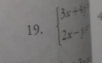 beginarrayl 3x+4 2x-y=endarray.