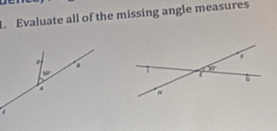 Evaluate all of the missing angle measures