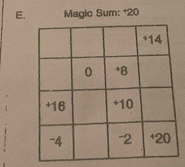 Magic Sum: † 20