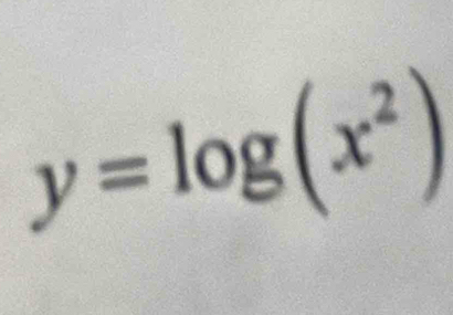 y=log (x^2)