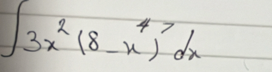 ∈t 3x^2(8-x)^4dx