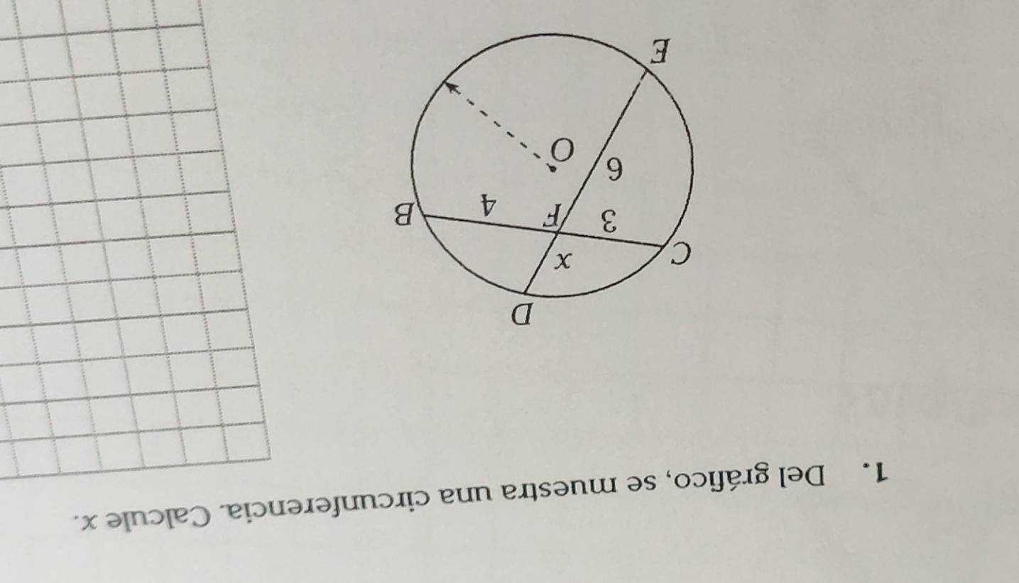 Del gráfico, se muestra una circunferencia. Calcule x.