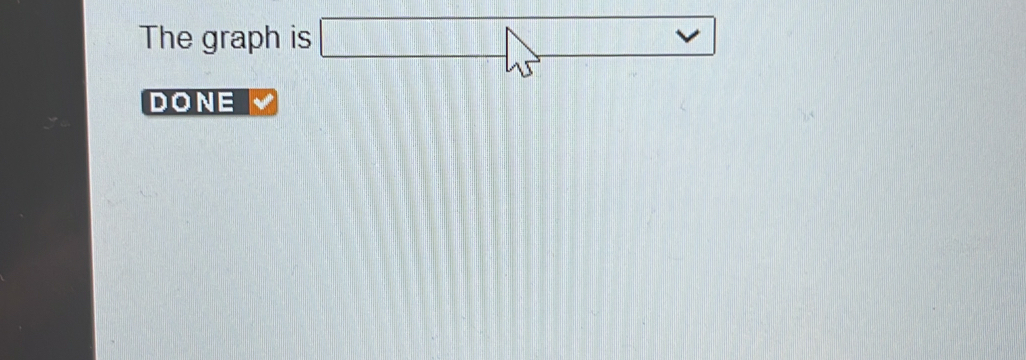 The graph is □ ||||
DONE