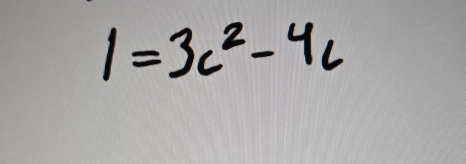 1=3c^2-4c