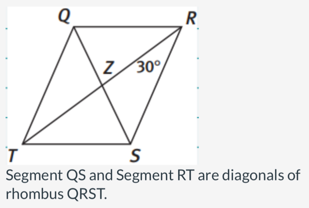 rhombus QRST.