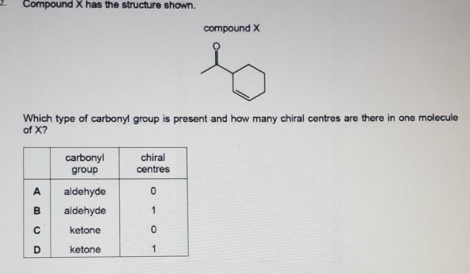 Telah dijawab:Compound X has the structure shown. compound X Which type ...