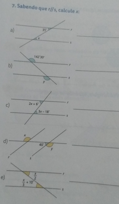 Sabendo que r//s , calcule x:
_
40° _
_