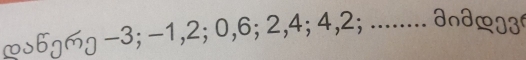 B2m2 -3; -1, 2; 0, 6; 2, 4; 4, 2; ... ana. 13