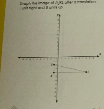 Graph the image of △ JKL after a translation