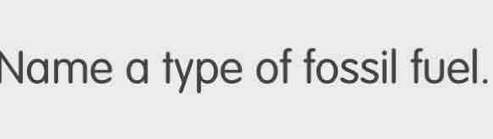 Name a type of fossil fuel.