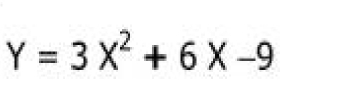 Y=3X^2+6X-9