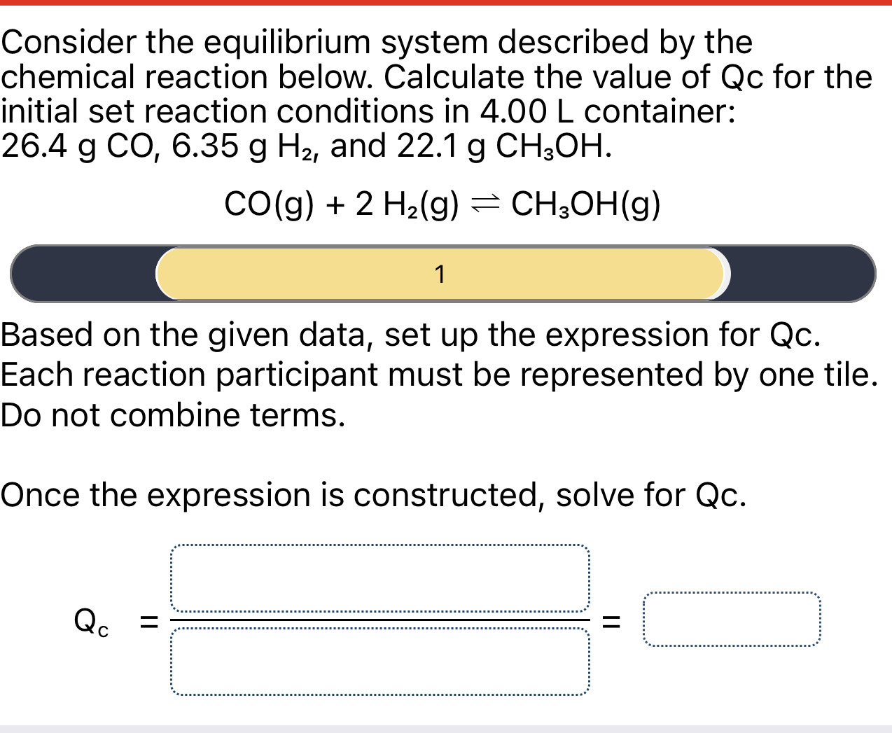 Solved: Consider the equilibrium system described by the chemical ...