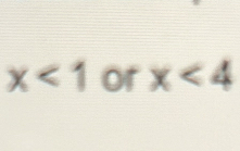 x<1</tex> of x<4</tex>