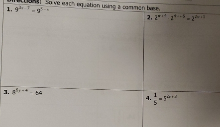 ubns: Solve each equation usin
3