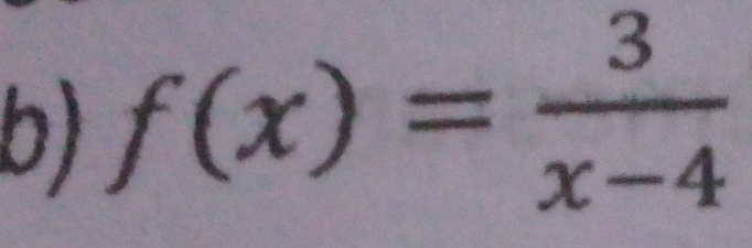 f(x)= 3/x-4 