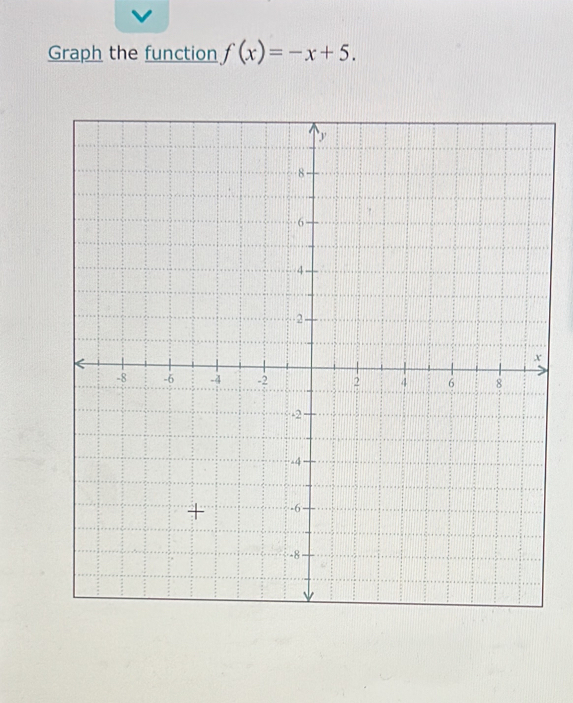 Graph the function f(x)=-x+5.