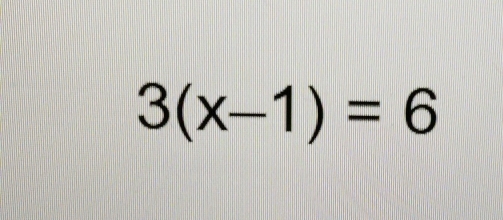 3(x-1)=6