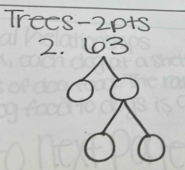 Trees -2p+s
2. 603