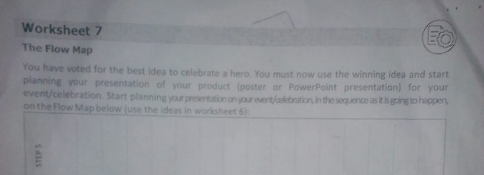 Solved: Worksheet 7 The Flow Map You have voted for the best idea to ...