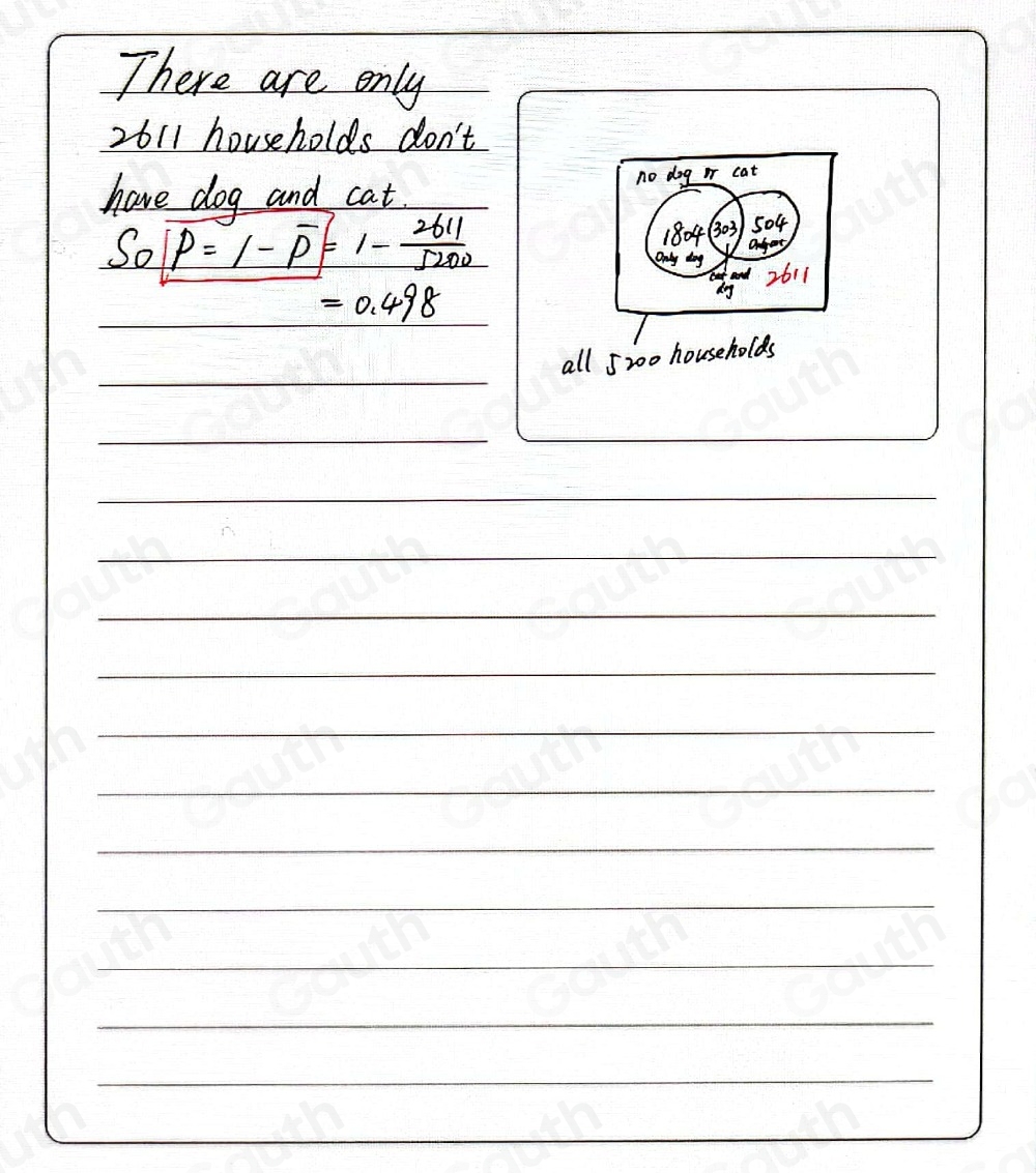 Solved: Draw a Venn Diagram showing the sample space. Out of 5200 ...