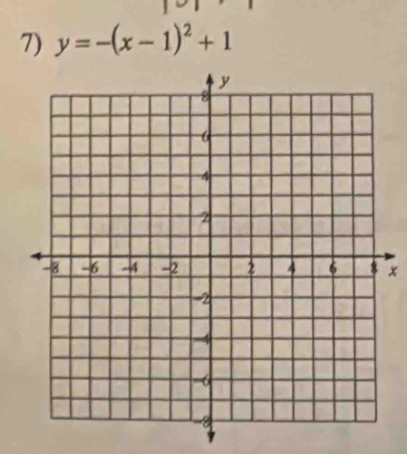 y=-(x-1)^2+1