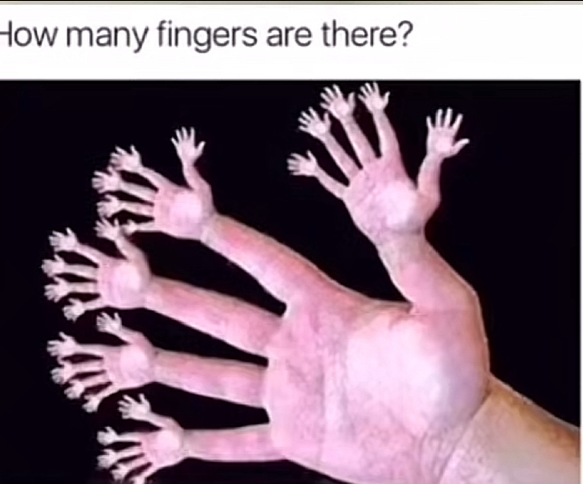 How many fingers are there?