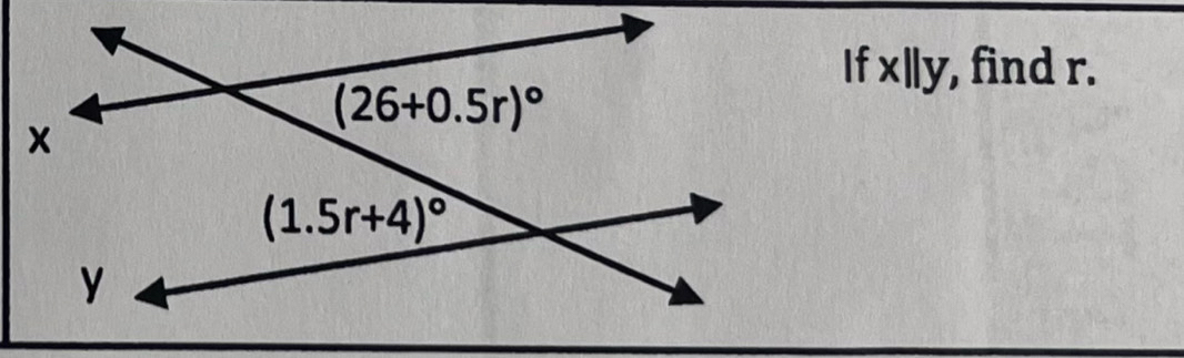 If x||y , find r.