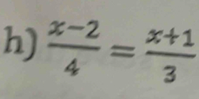  (x-2)/4 = (x+1)/3 