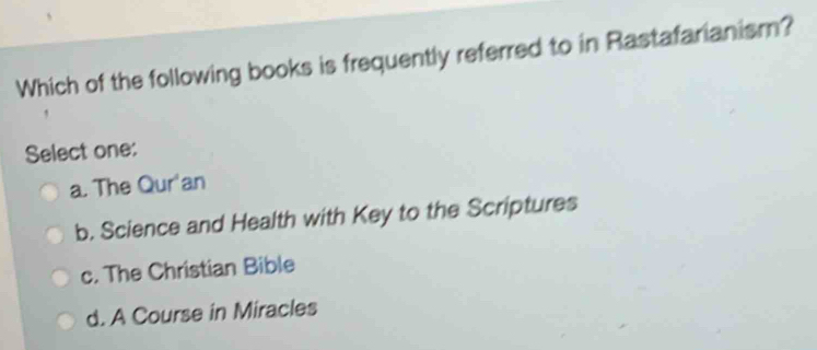Solved: Which of the following books is frequently referred to in ...
