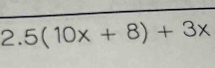 5(10x+8)+3x