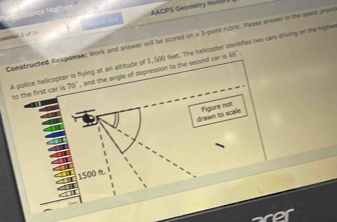 Solved: Performance Matters meston 5 of 14 Suomt lest AACPS Geometry ...