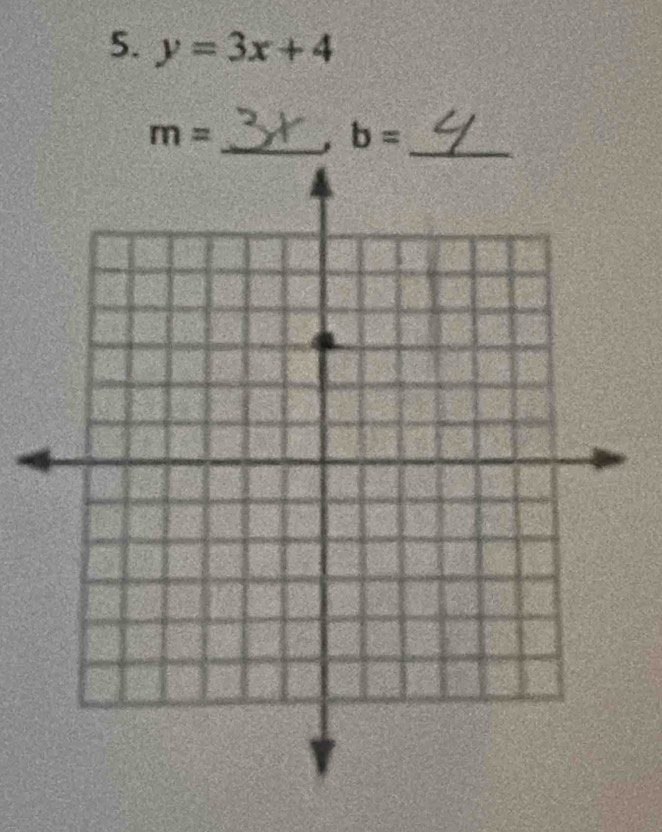 y=3x+4
m=
_ b=