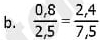  (0,8)/2,5 = (2,4)/7,5 