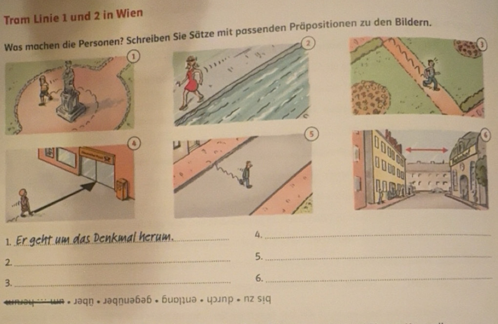 Gelöst:Tram Linie 1 und 2 in Wien s machen die Personen? Schreibmit ...