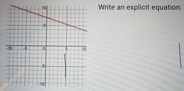 Write an explicit equation.