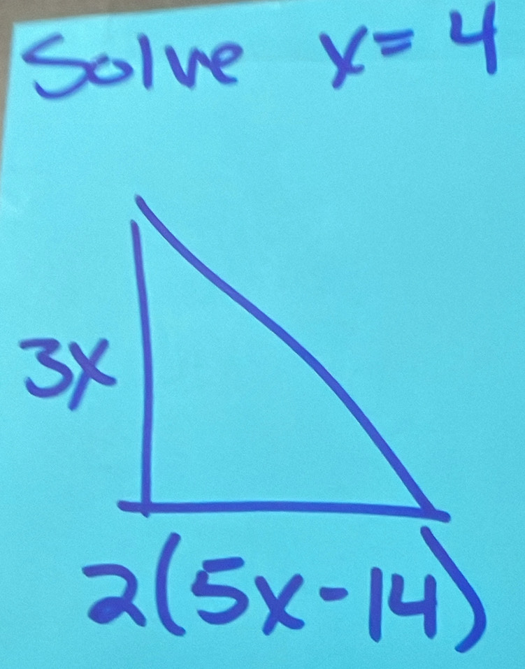 Solve x=4