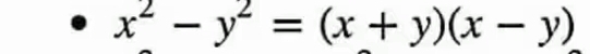 x^2-y^2=(x+y)(x-y)