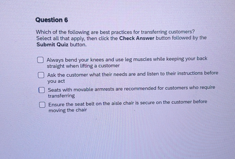 Solved: Which of the following are best practices for transferring ...
