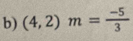 (4,2)m= (-5)/3 