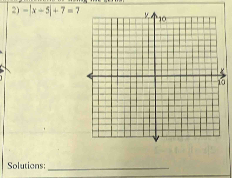 -|x+5|+7=7
Solutions:_