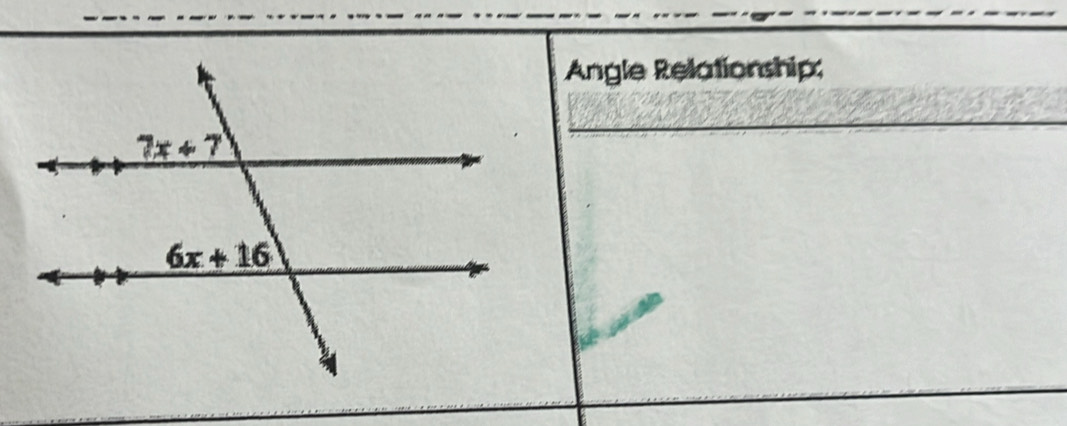 Angle Relationship;