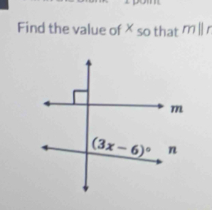 Find the value of × so that mparallel r