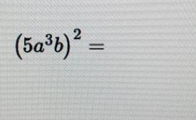 (5a^3b)^2=