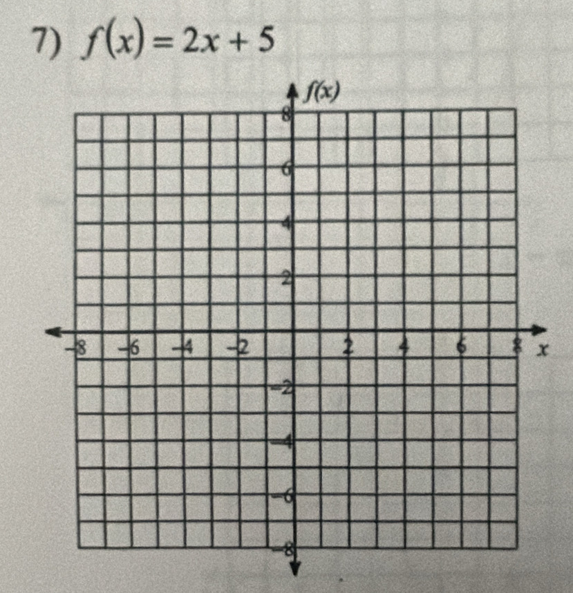 f(x)=2x+5