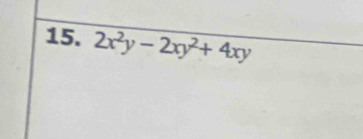 2x^2y-2xy^2+4xy