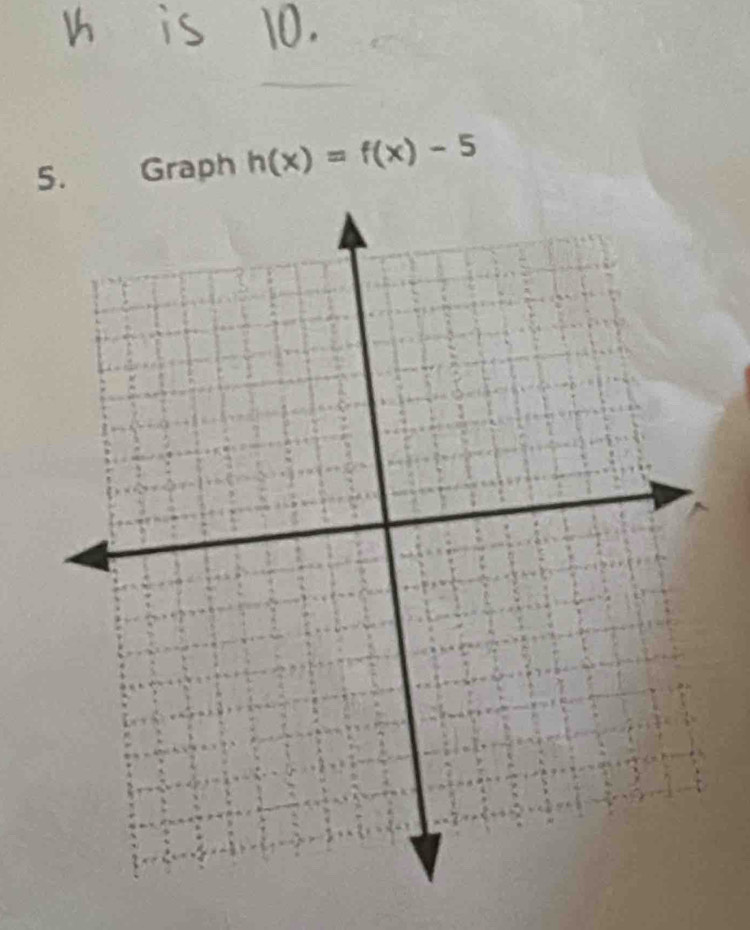 Graph h(x)=f(x)-5