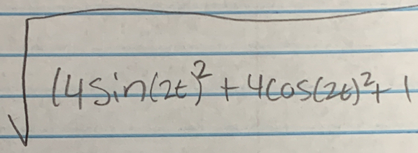 sqrt((4sin 6x)^2)+4cos (2x)^2+1